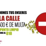 El Ayuntamiento de Sanse recuerda que abandonar enseres en la vía pública puede suponer multas de hasta 1.500 euros o delitos penales