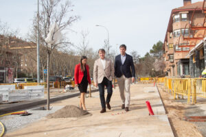 Obras de renovación de la Avenida de Viñuelas en Tres Cantos dentro del proyecto Salón Urbano