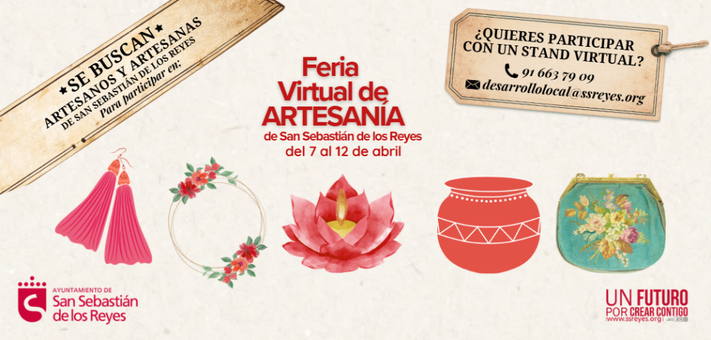 San Sebastián de los Reyes organiza una Feria Virtual de Artesanía dentro del marco de conmemoración de los Días Europeos de la Artesanía