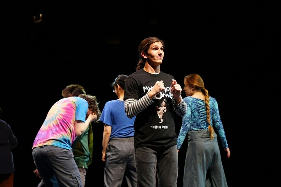 alumnos en clases de la Escuela Municipal de Teatro de Tres Cantos