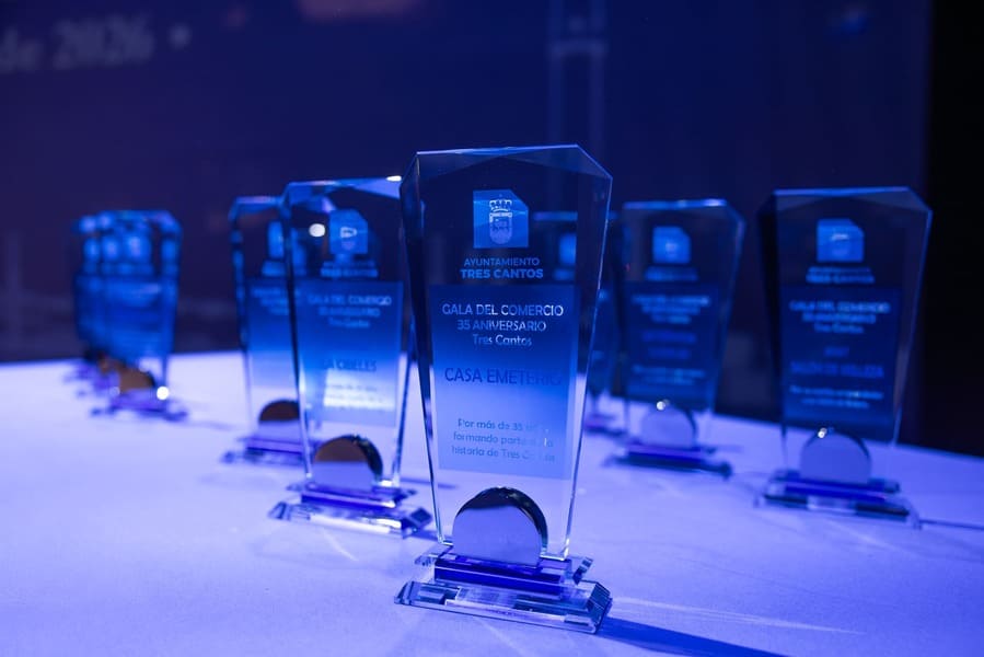 Gala del Comercio 35º Aniversario de Tres Cantos con los comercios premiados