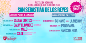 Este es el cartel de los conciertos de las fiestas en honor al Santísimo Cristo de los Remedios