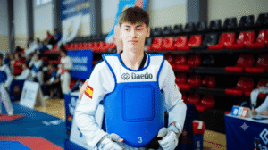 esús Fraile durante un entrenamiento del Hankuk antes de los Juegos Mediterráneos de Taranto 2026.