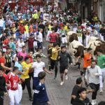 El cuarto encierro de las fiestas de Sanse deja nueve heridos por caídas con un toros bravos