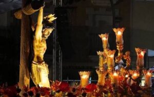 Procesión del Santísimo Cristo de los Remedios durante las Fiestas de San Sebastián de los Reyes 2026.