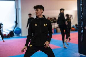 esús Fraile, taekwondista del Club Hankuk de San Sebastián de los Reyes, antes de competir en los Juegos Mediterráneos de Taranto 2026.