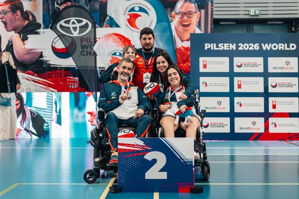 Alejandro Díaz, vecino de Sanse, ha ganado la medalla de plata en el World Boccia Challenger de Pilsen