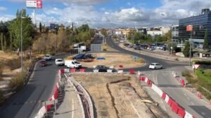 Obras del Bulevar Madrid Norte en Alcobendas