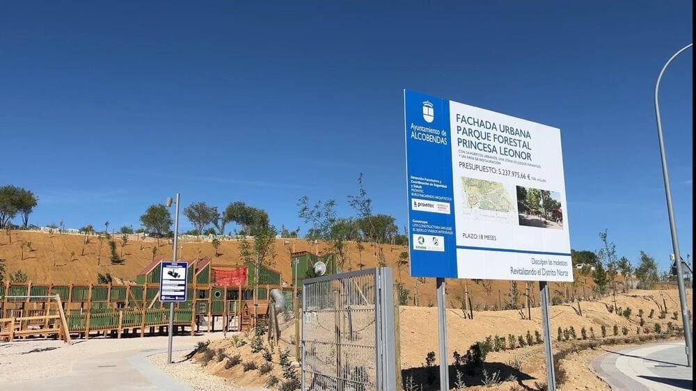 Parque Forestal Princesa Leonor de Alcobendas sobre el antiguo vertedero