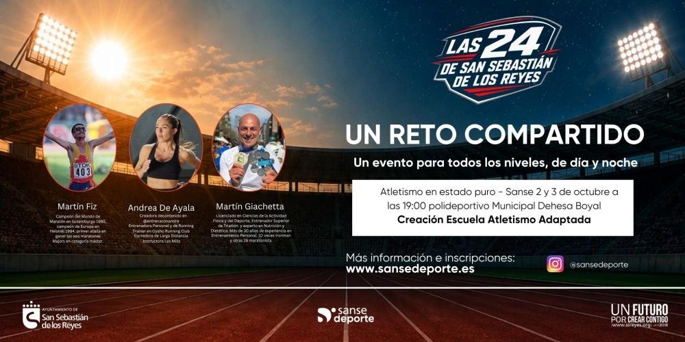 Las 24 Horas de San Sebastián de los Reyes reunirán a corredores durante un día completo de atletismo y solidaridad