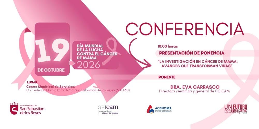 El Centro Municipal de Servicios de Sanse acoge una conferencia sobre el cáncer de mama el próximo 19 de octubre